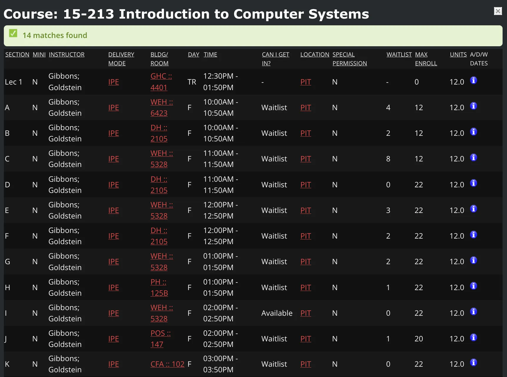 15-213's Info Page